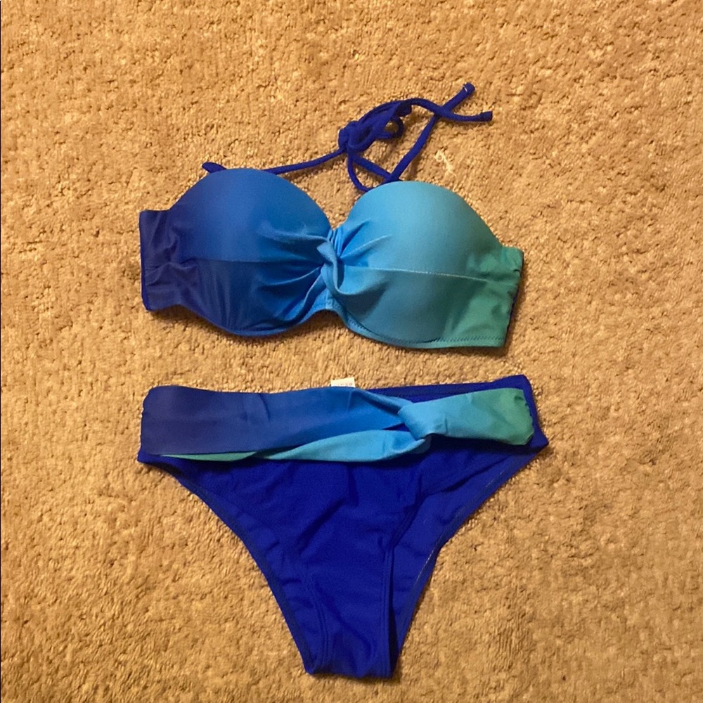 Blue Ombre Bikini Set